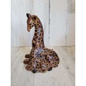 Large wax giraffe candle collectible figure baby mama zoo animal vintage